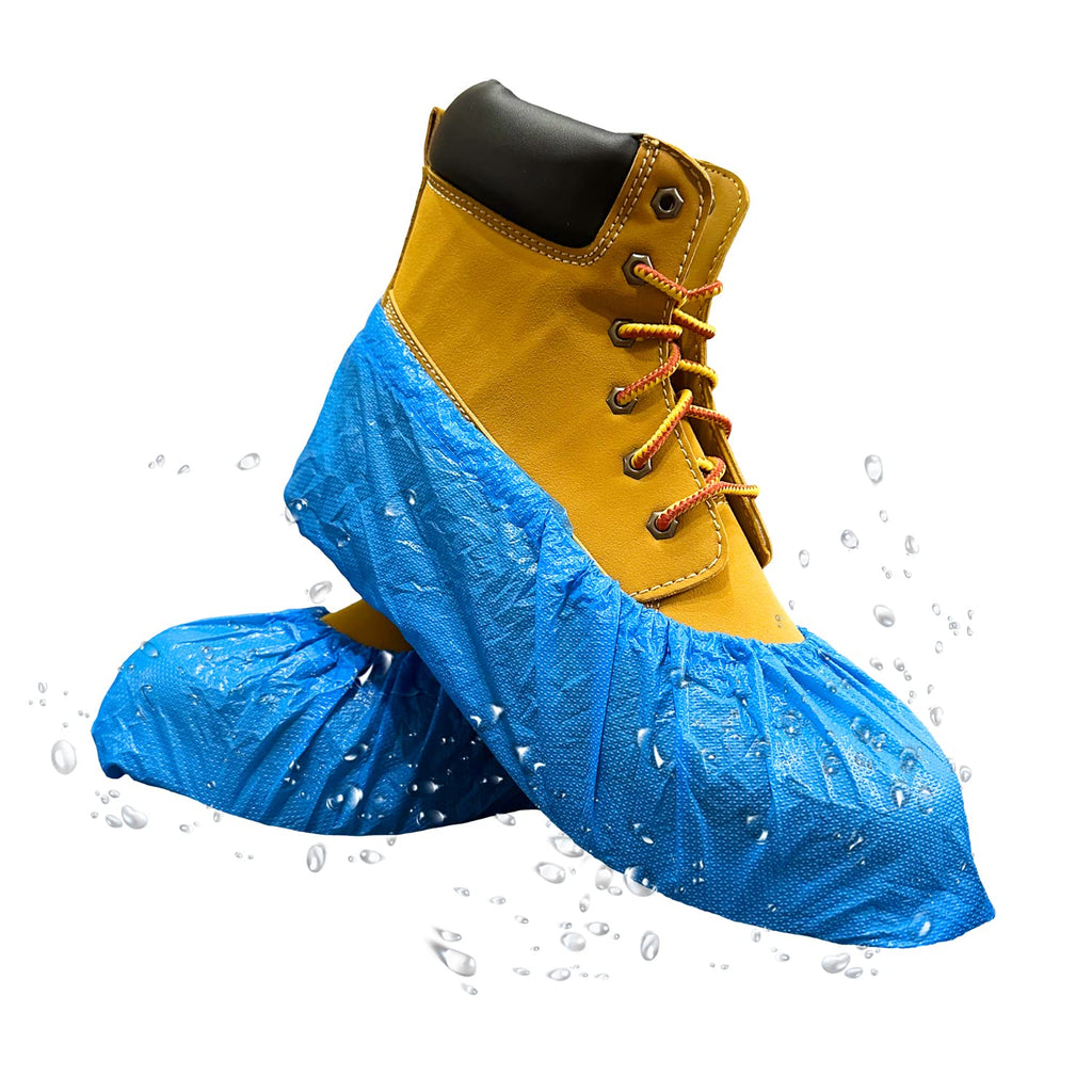 Blue Waterproof Disposable XL Shoe Covers O480953