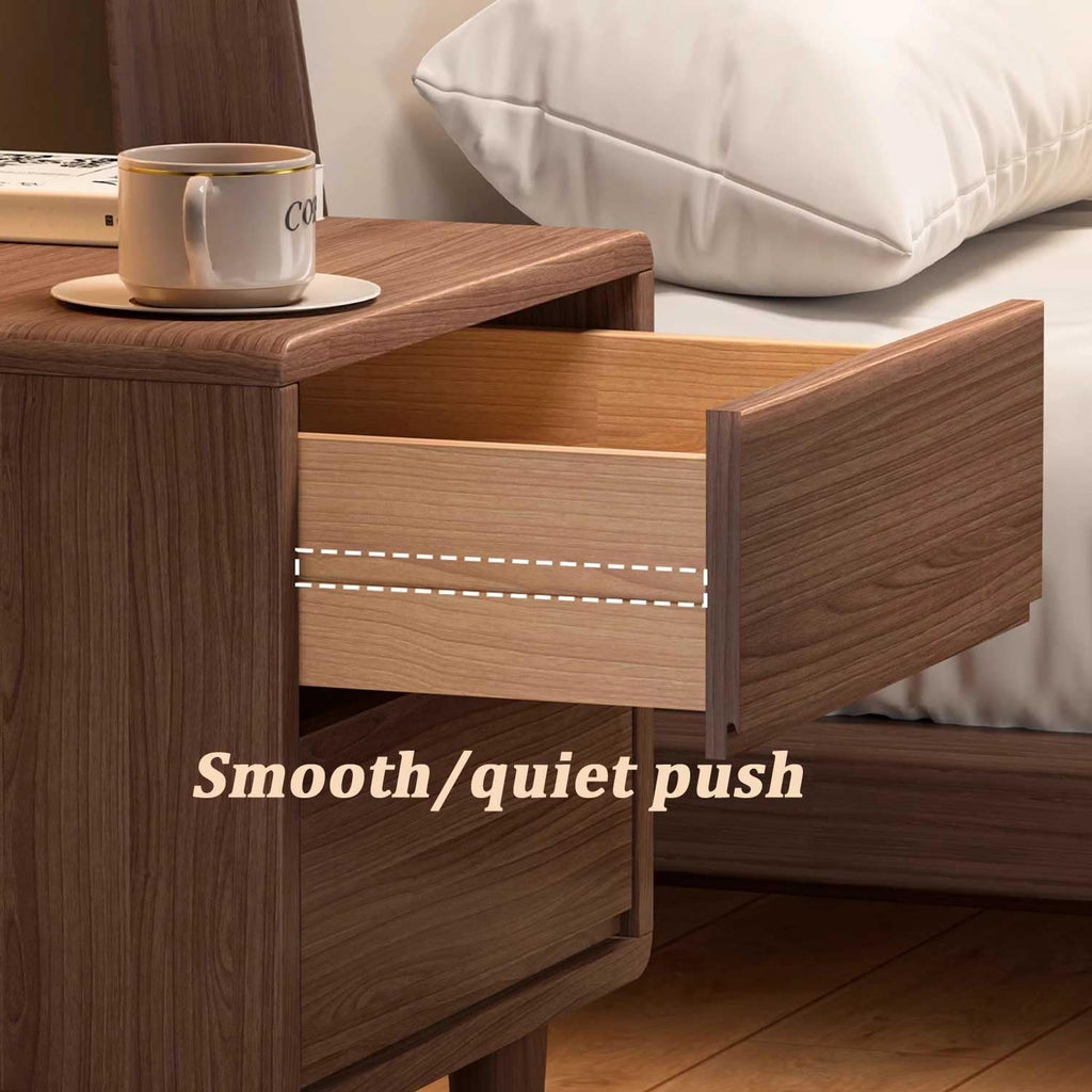 Brown 2 Drawer Nightstand N539