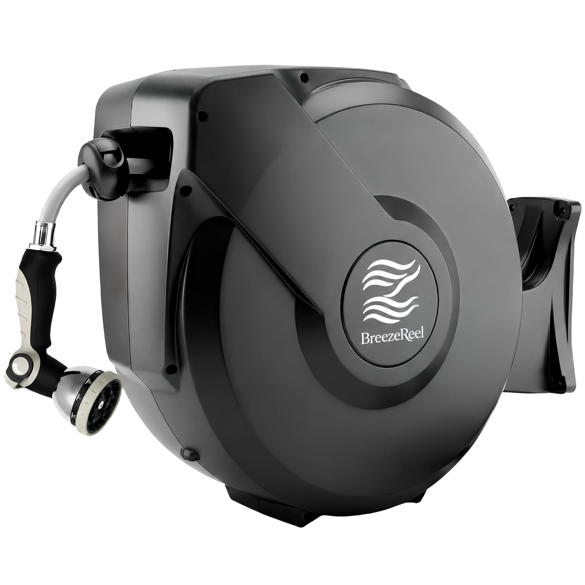 5/8 in x 100 ft Retractable Garden Hose Reel with 10 Patterns Nozzle D797