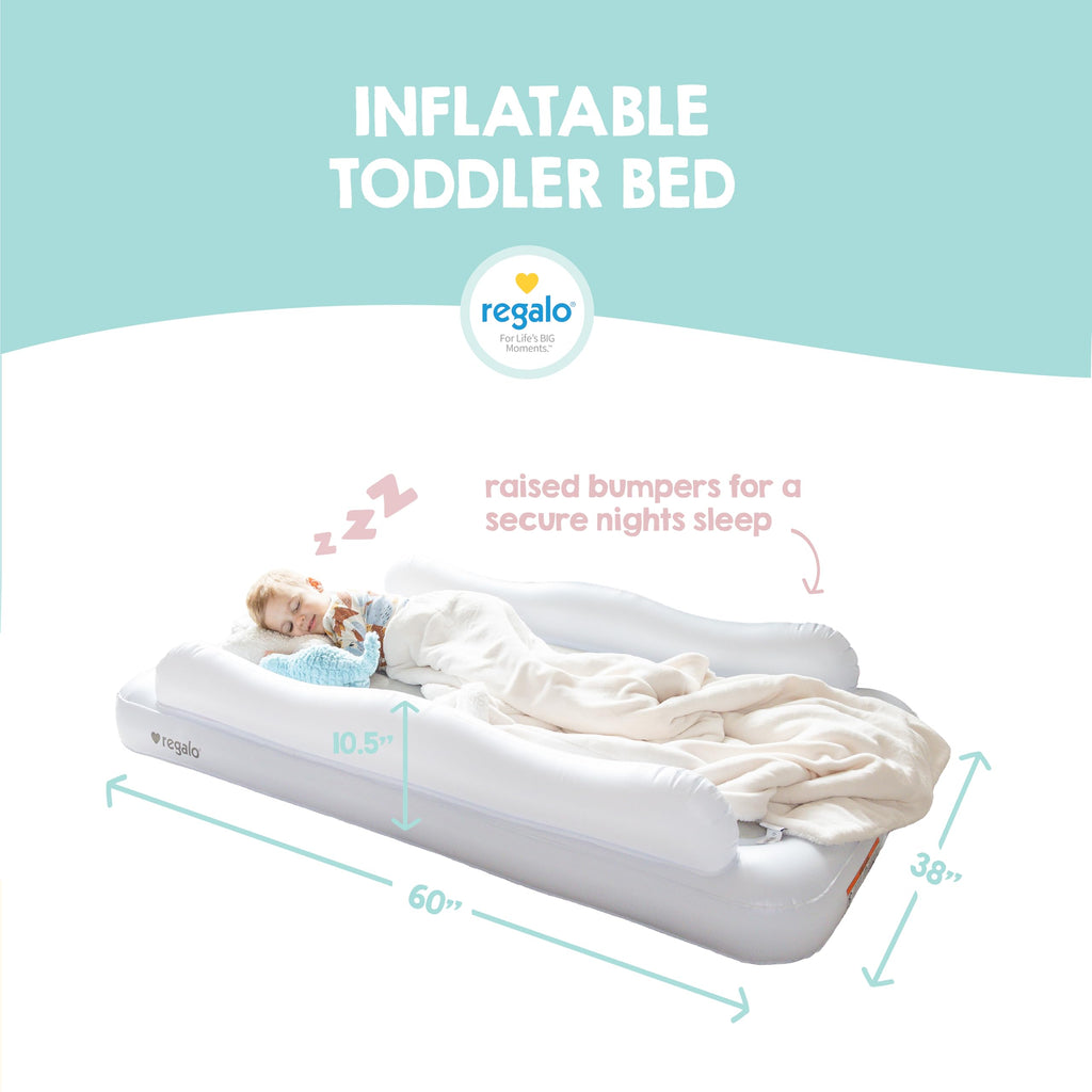Inflatable Toddler Travel Bed with Pump & Carry Bag Z645977