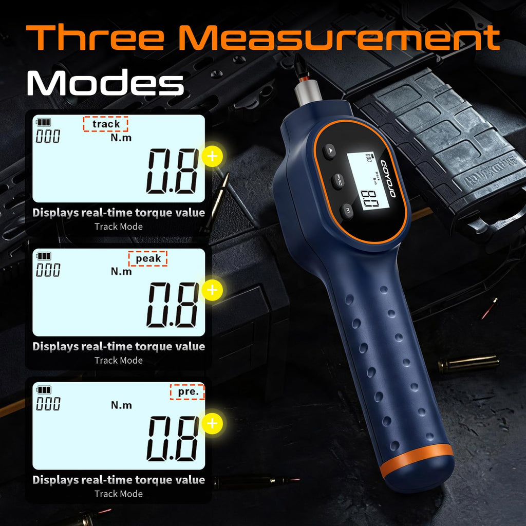 Digital Torque Screwdriver 1/4" Adjustable Set with Buzzer & Magnetic Bits S8264