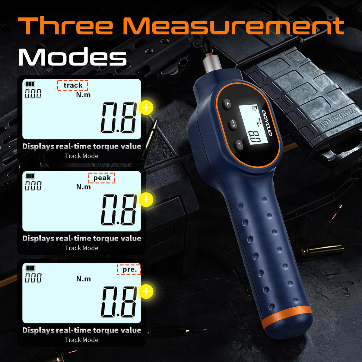 Digital Torque Screwdriver 1/4" Adjustable Set with Buzzer & Magnetic Bits S8264