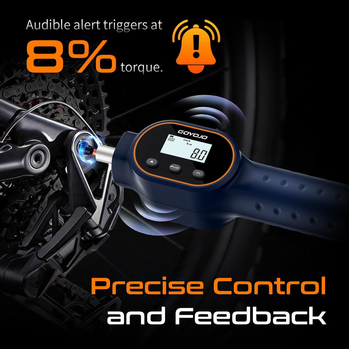 Digital Torque Screwdriver 1/4" Adjustable Set with Buzzer & Magnetic Bits S8264