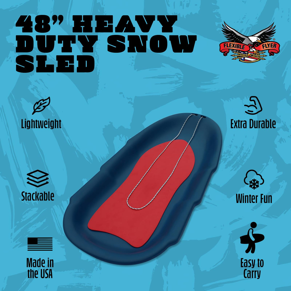 Heavy Duty Plastic Snow Sled I11602