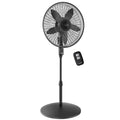 Oscillating Pedestal Fan, Adjustable Height, Remote Control, 4 Speeds, 18", Black R3682