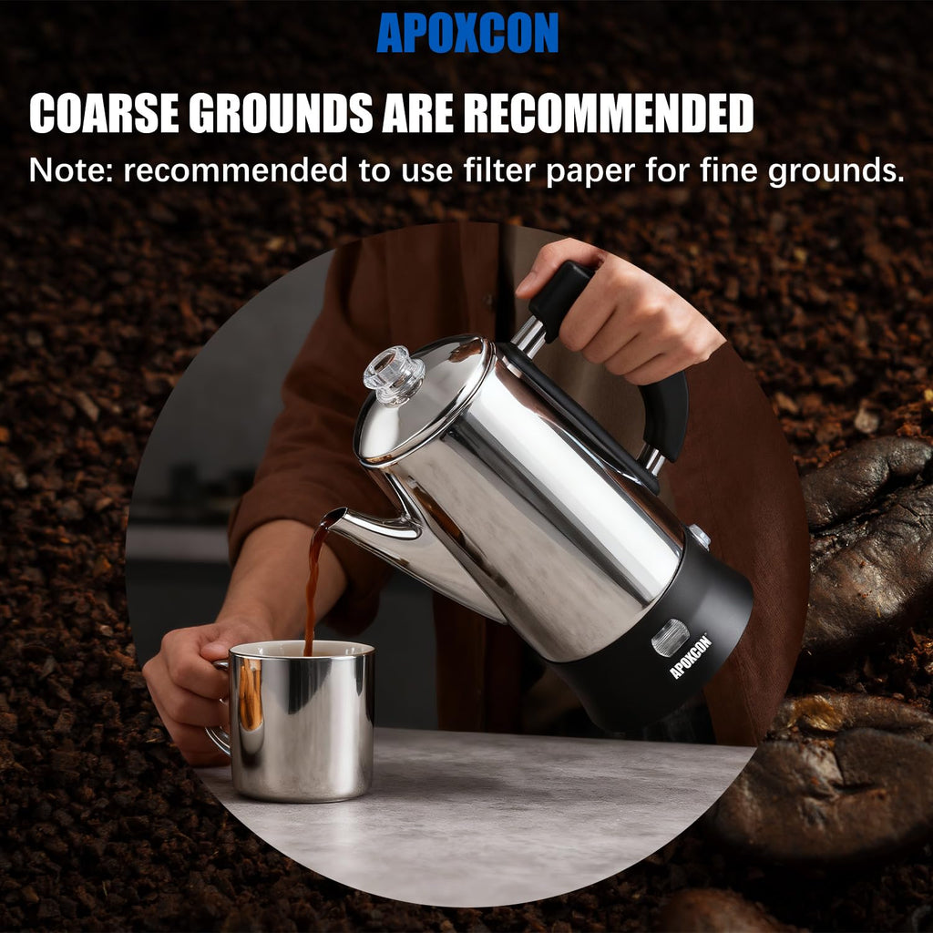12 Cup Stainless Steel Electric Coffee Percolator W57401