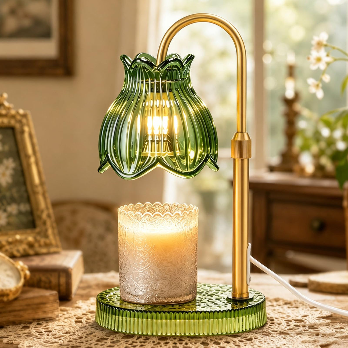 Candle Warmer Lamp with Timer Dimmer S48586