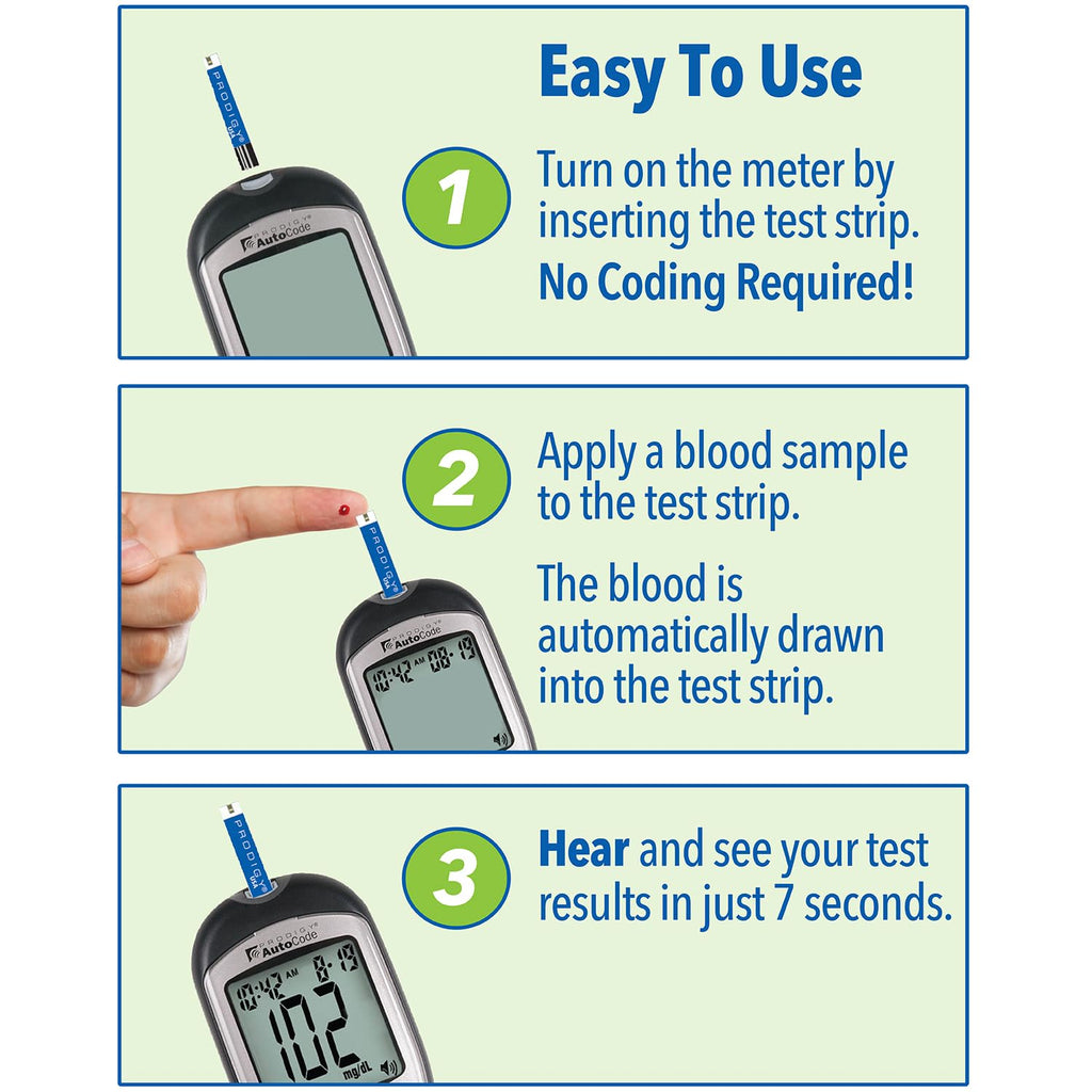 Blood Glucose Monitoring System with Talking Meter and Lancing Device B13845