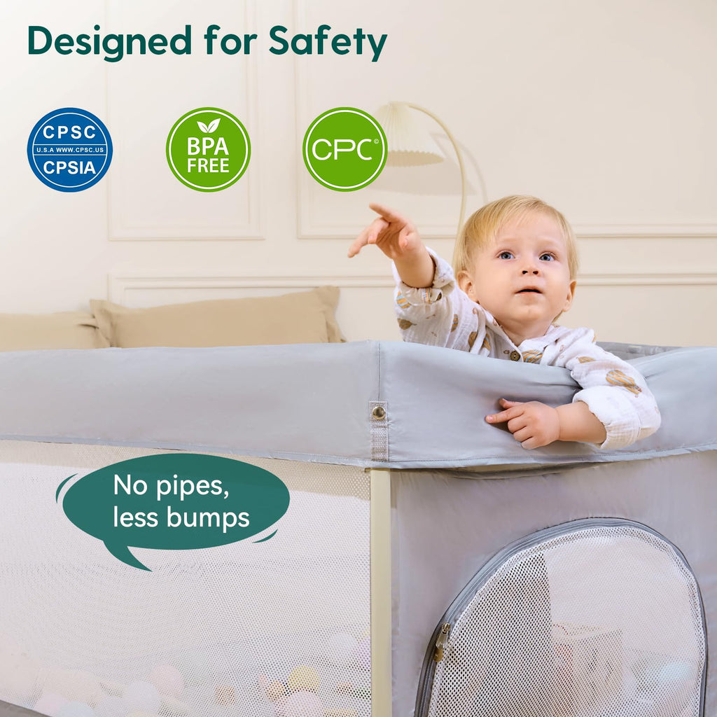 Foldable Baby Playpen with Mat U20101