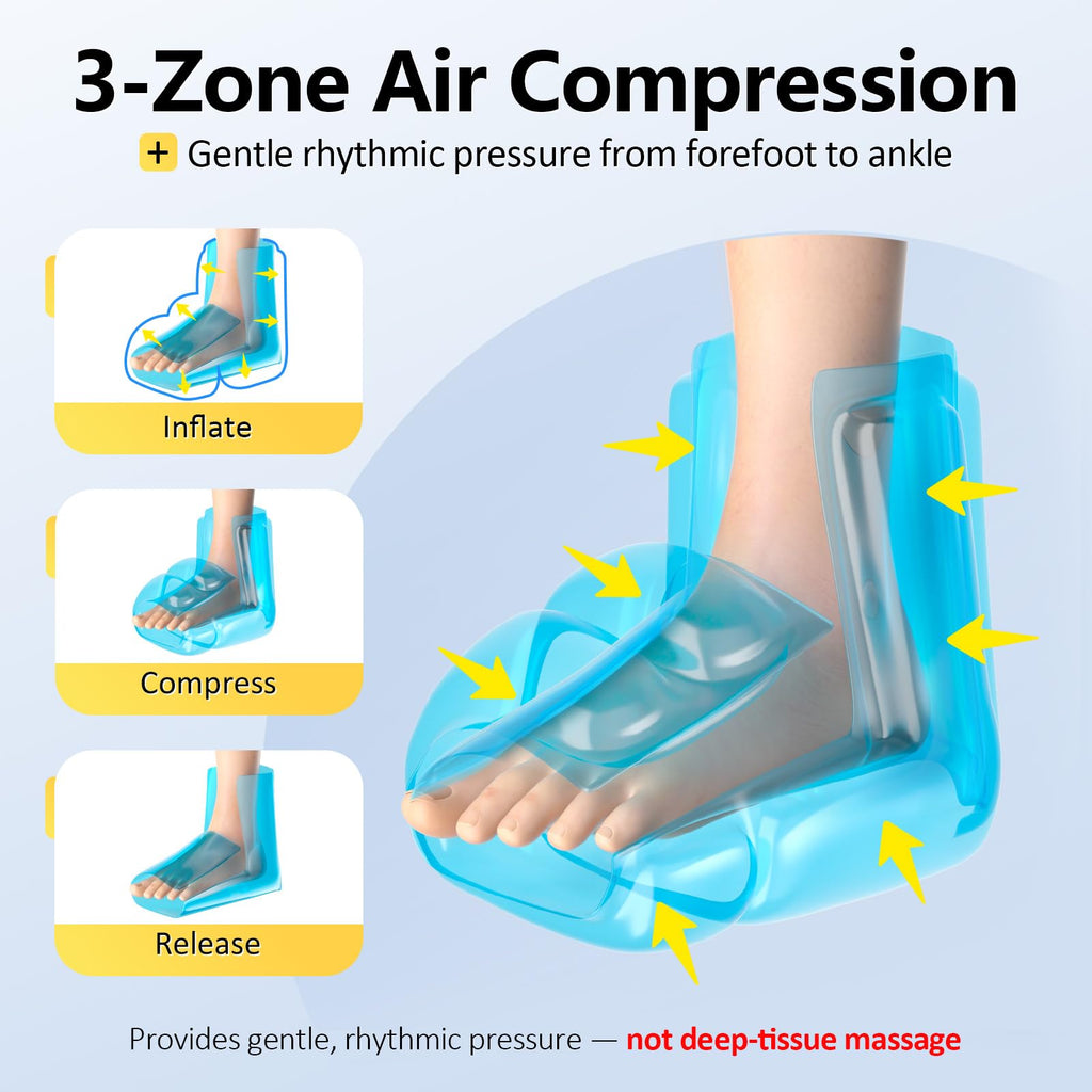 Portable Air Compression Foot Massager with Heat L902060