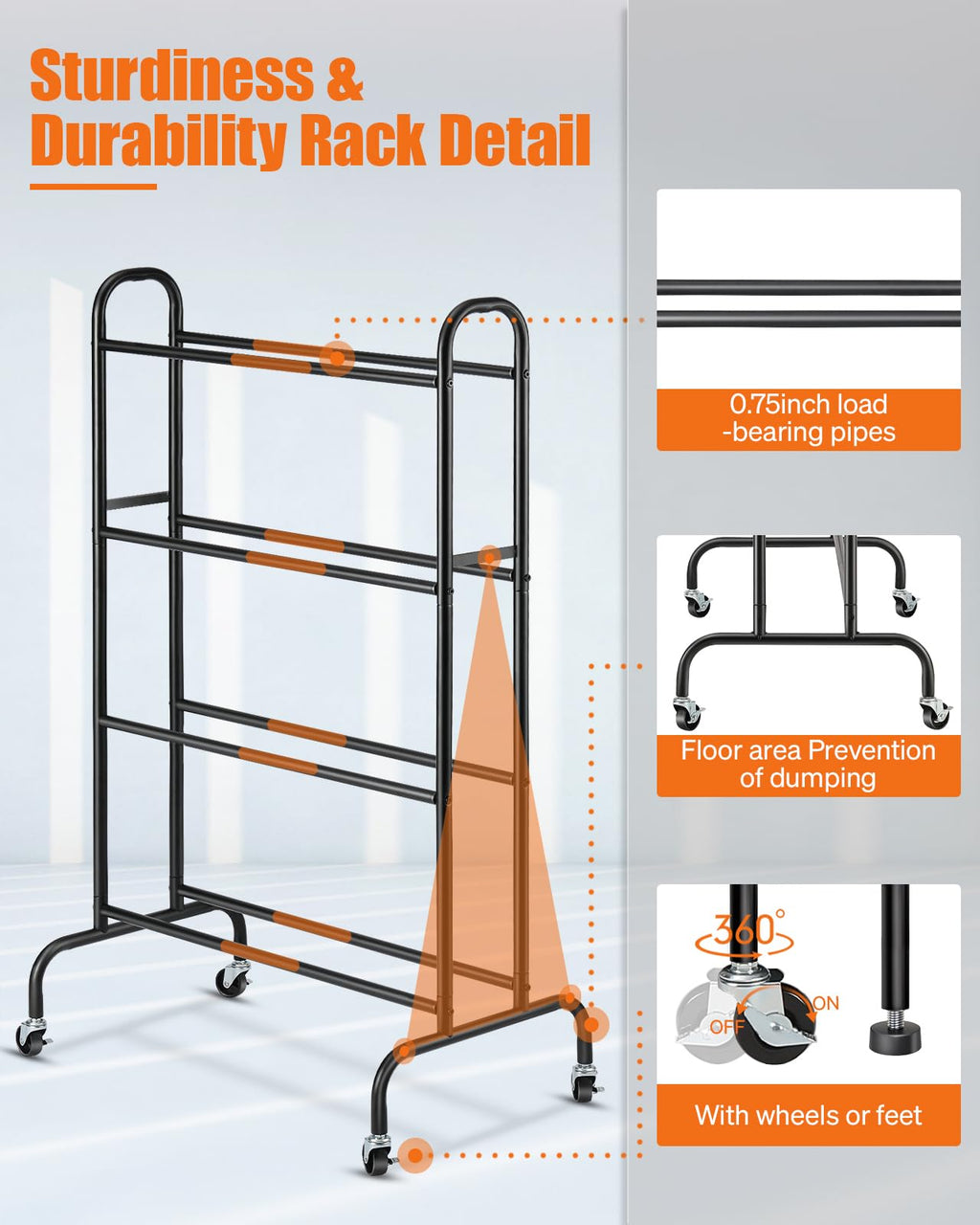 3D Printer Filament Storage Rack with Wheels C58434
