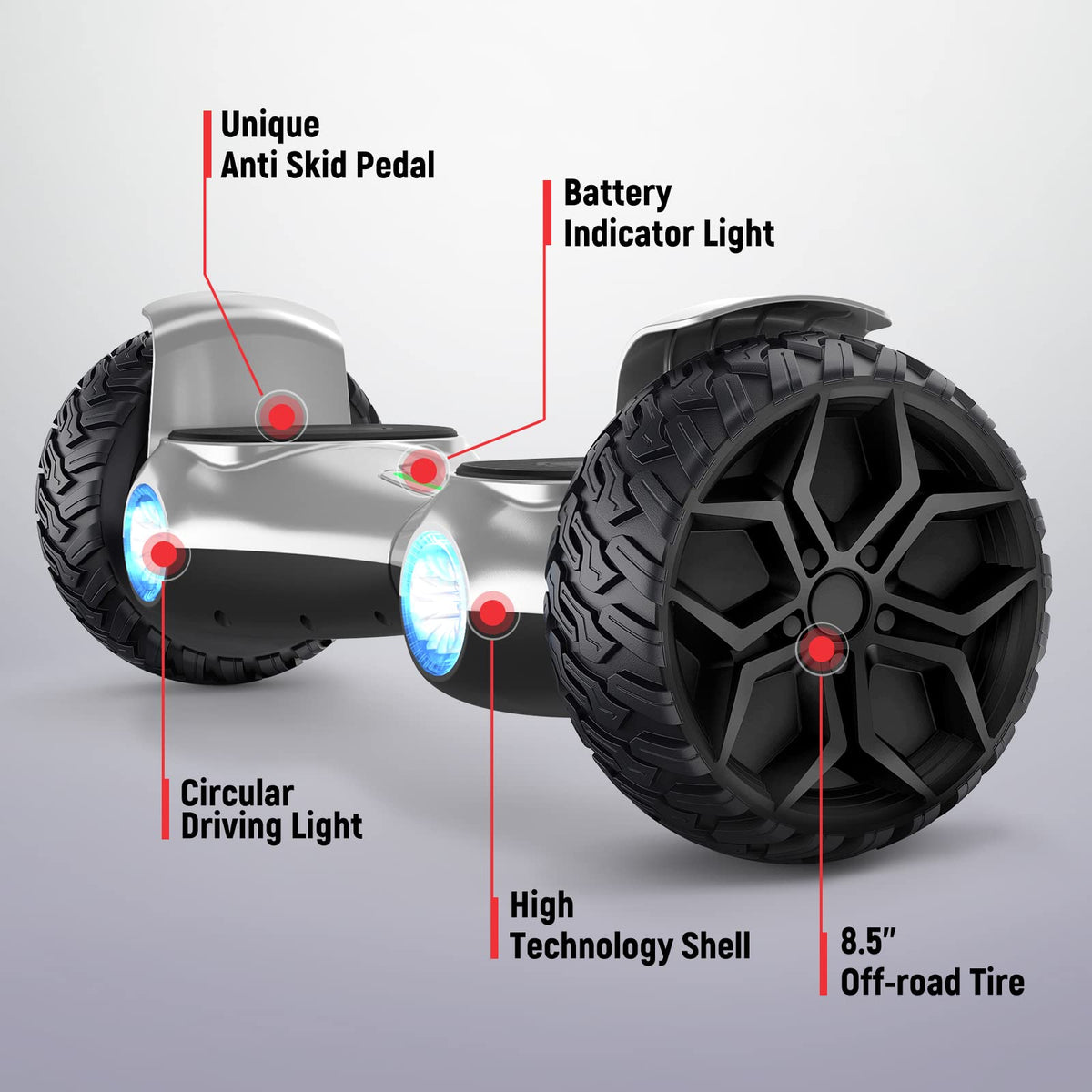 8.5" Off Road Self Balancing Scooter with 700W Motor N30327