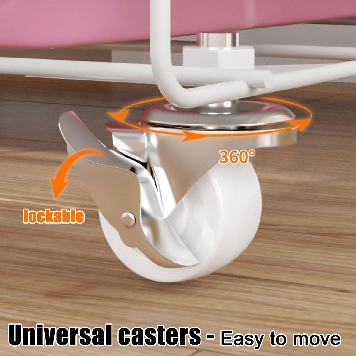 4-Tier Collapsible Metal Wire Cat Cage with Wheels White V9938