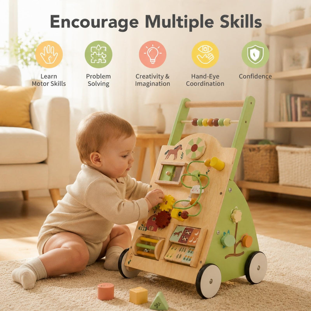 Wooden Baby Push Walker V10815