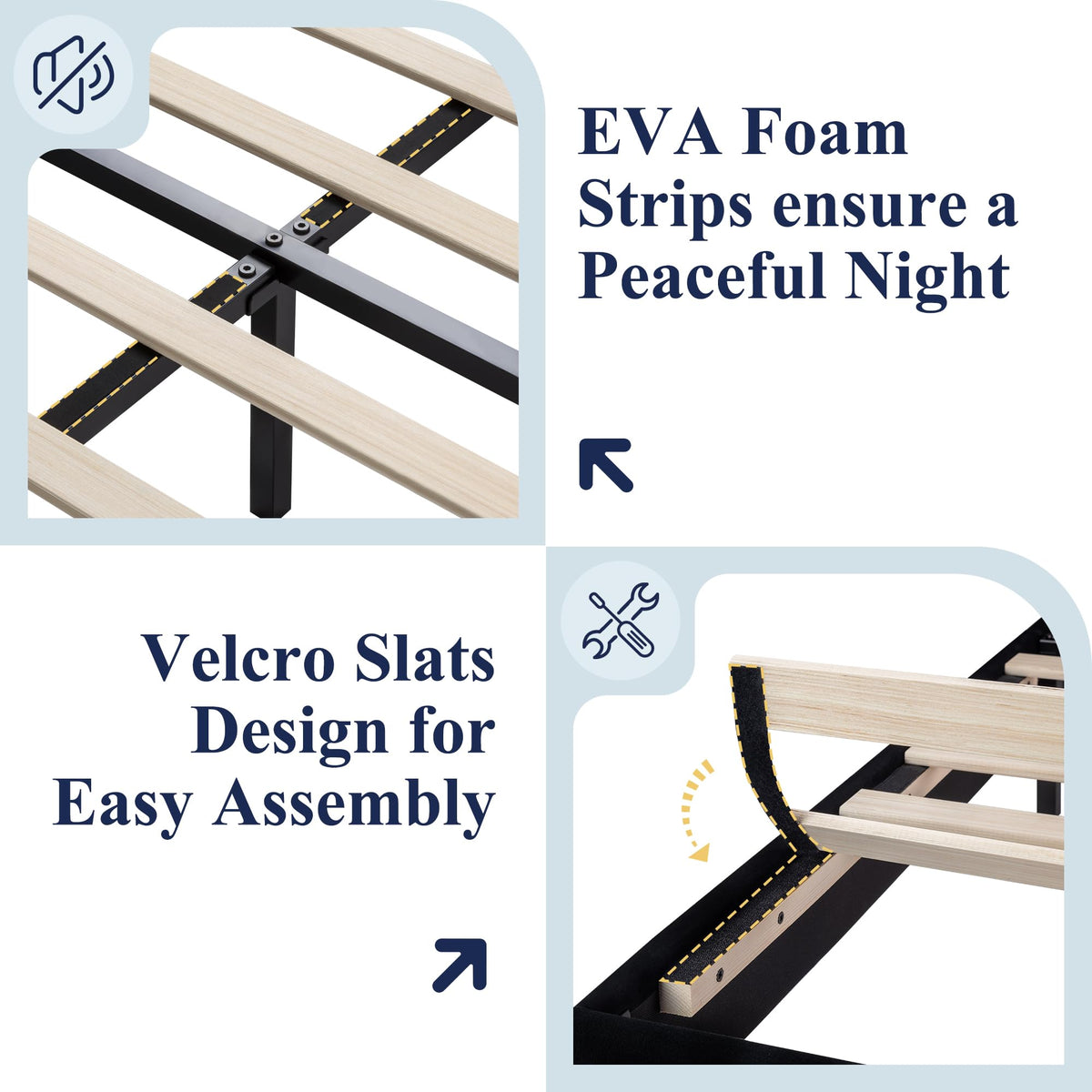 Queen Size Black Velvet Upholstered Platform Bed Frame with Storage Headboard K3899