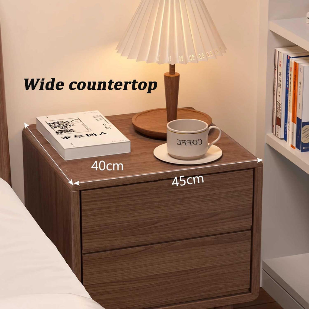 Brown 2 Drawer Nightstand N539