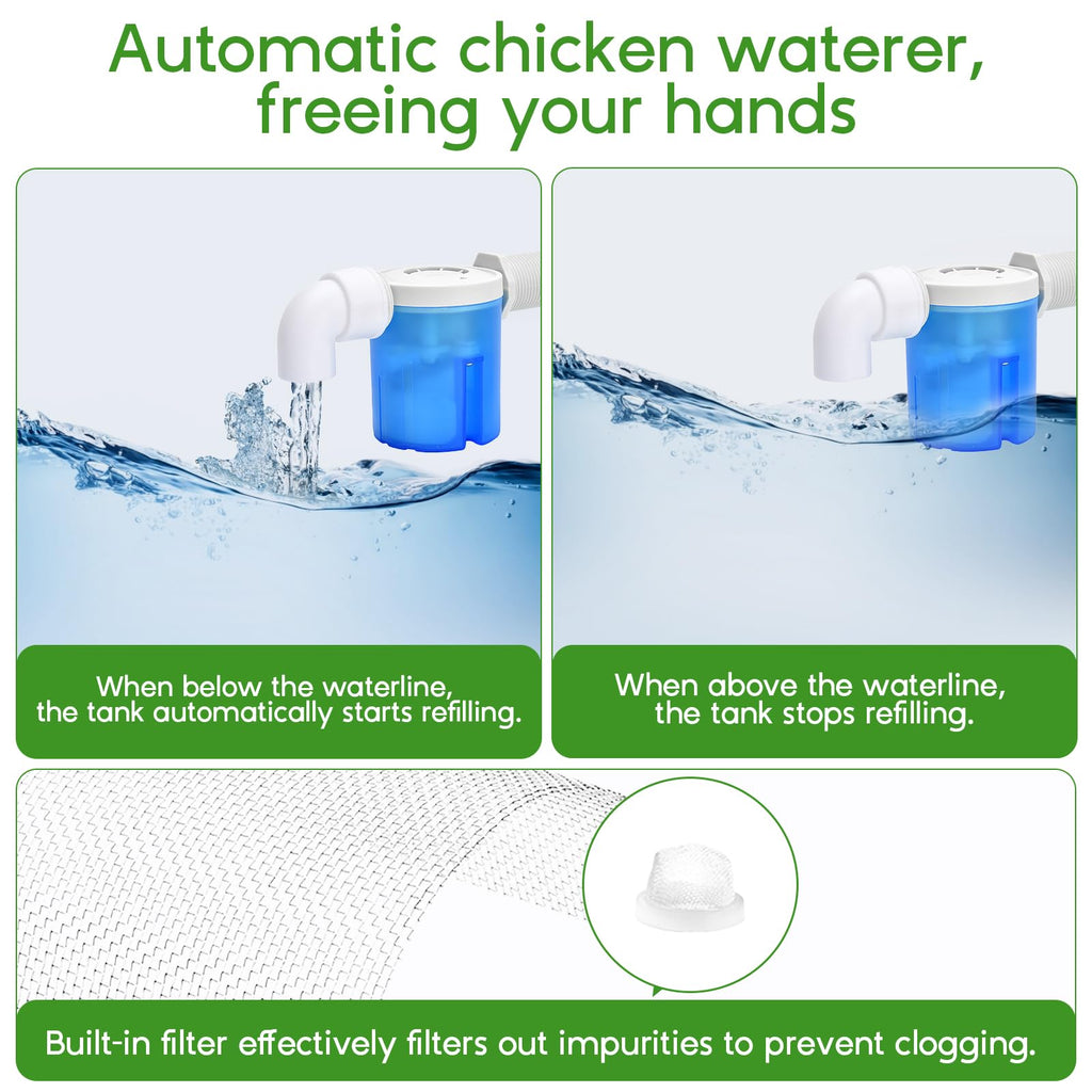 Automatic Chicken Waterer with Stainless Steel Hose D1014