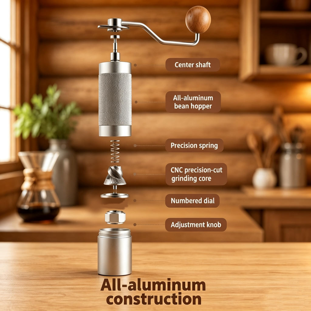 Manual Stainless Steel Conical Burr Coffee Grinder L497630