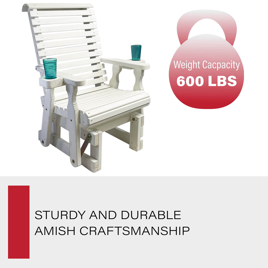 Heavy Duty 600 Lb High Back Glider Chair with Cupholders S2403