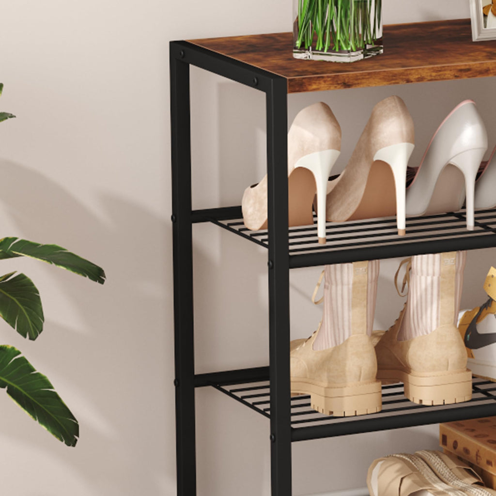 3-Tier Narrow Shoe Rack with Metal Shelves H832