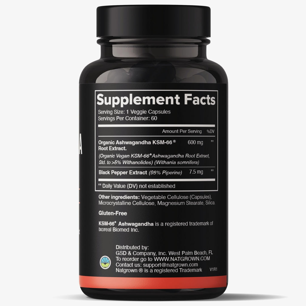 Ashwagandha 600mg Capsules 60 Count H503020
