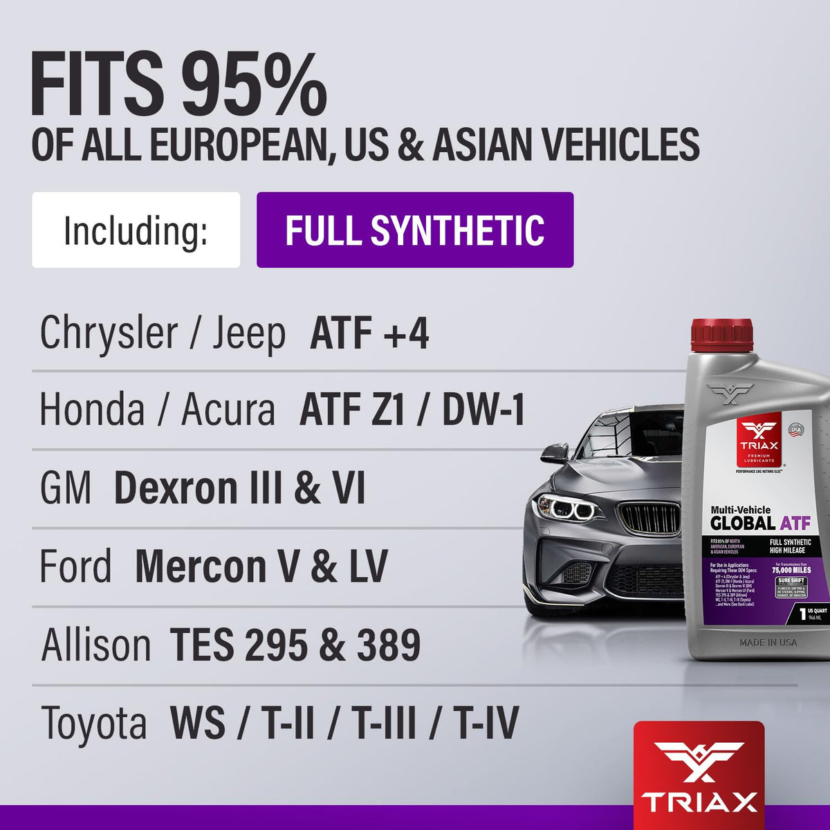 Full Synthetic Multi-Vehicle ATF 5 Quart T9278