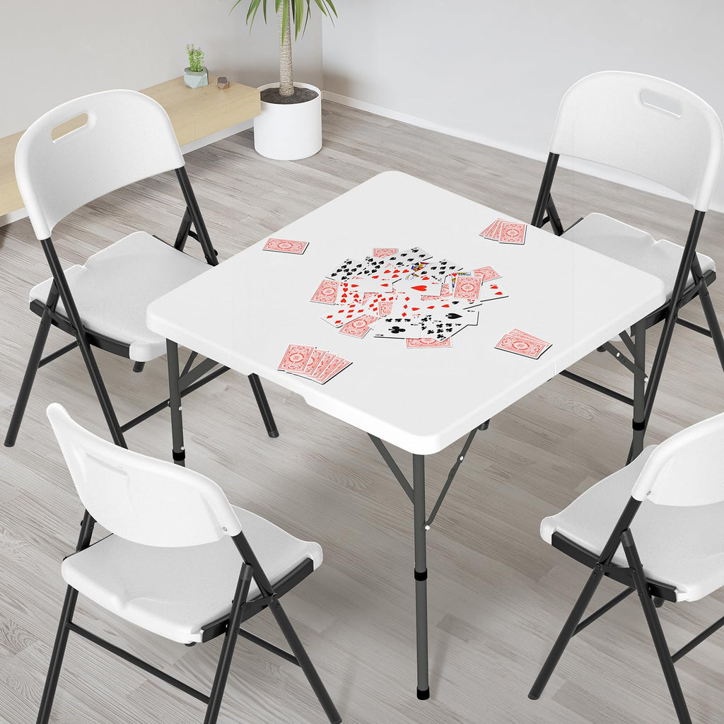 White Bi-Folding Portable Plastic Table F23464