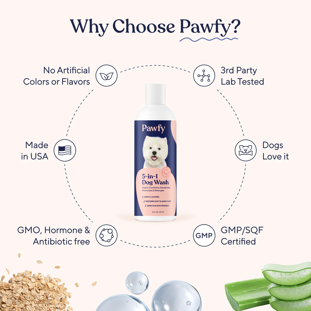 5 in 1 Oatmeal & Aloe Dog Shampoo and Conditioner F11155
