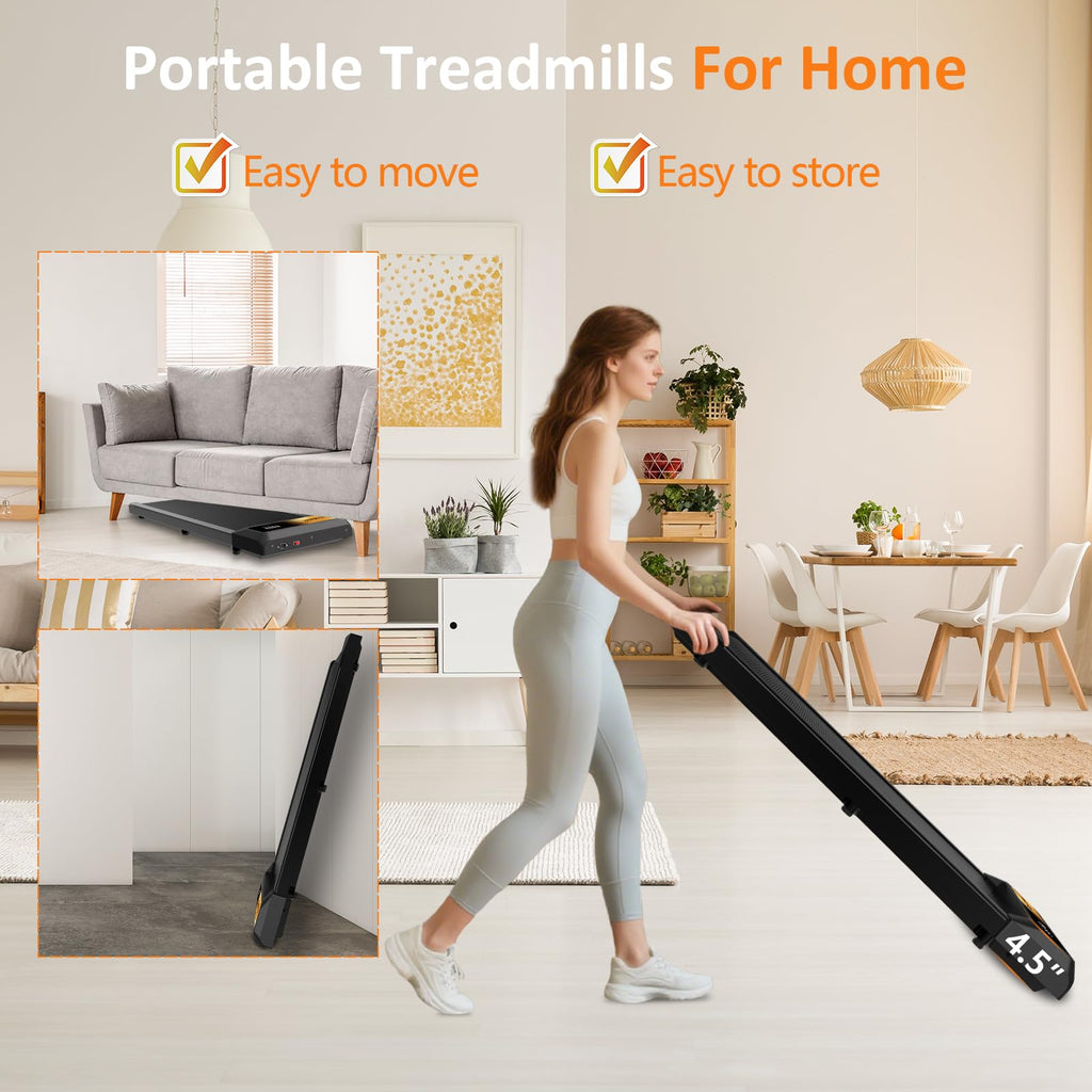 2.5HP Incline Walking Pad Treadmill with Remote L5996