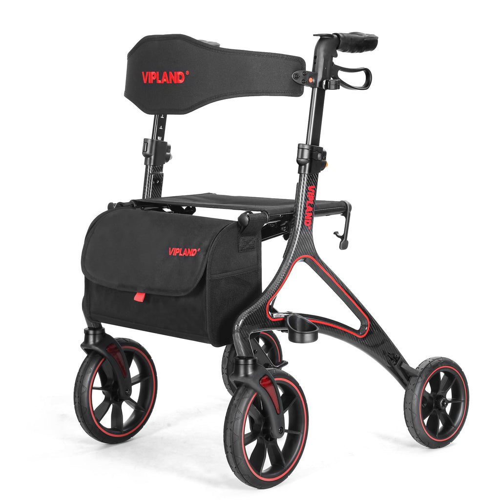 Carbon Fiber Lightweight Walker with Seat and Cane Holder D24599