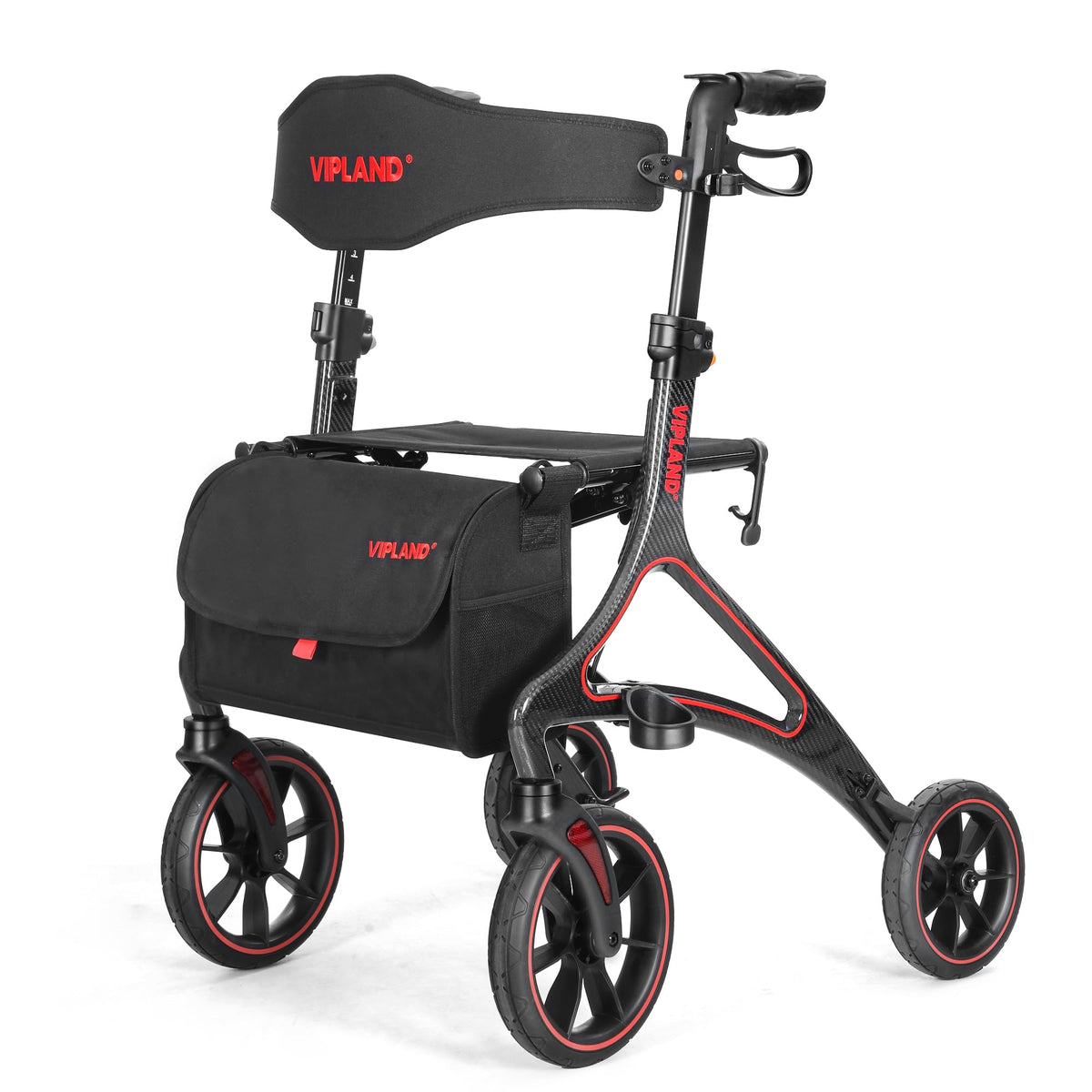 Carbon Fiber Lightweight Walker with Seat and Cane Holder D24599
