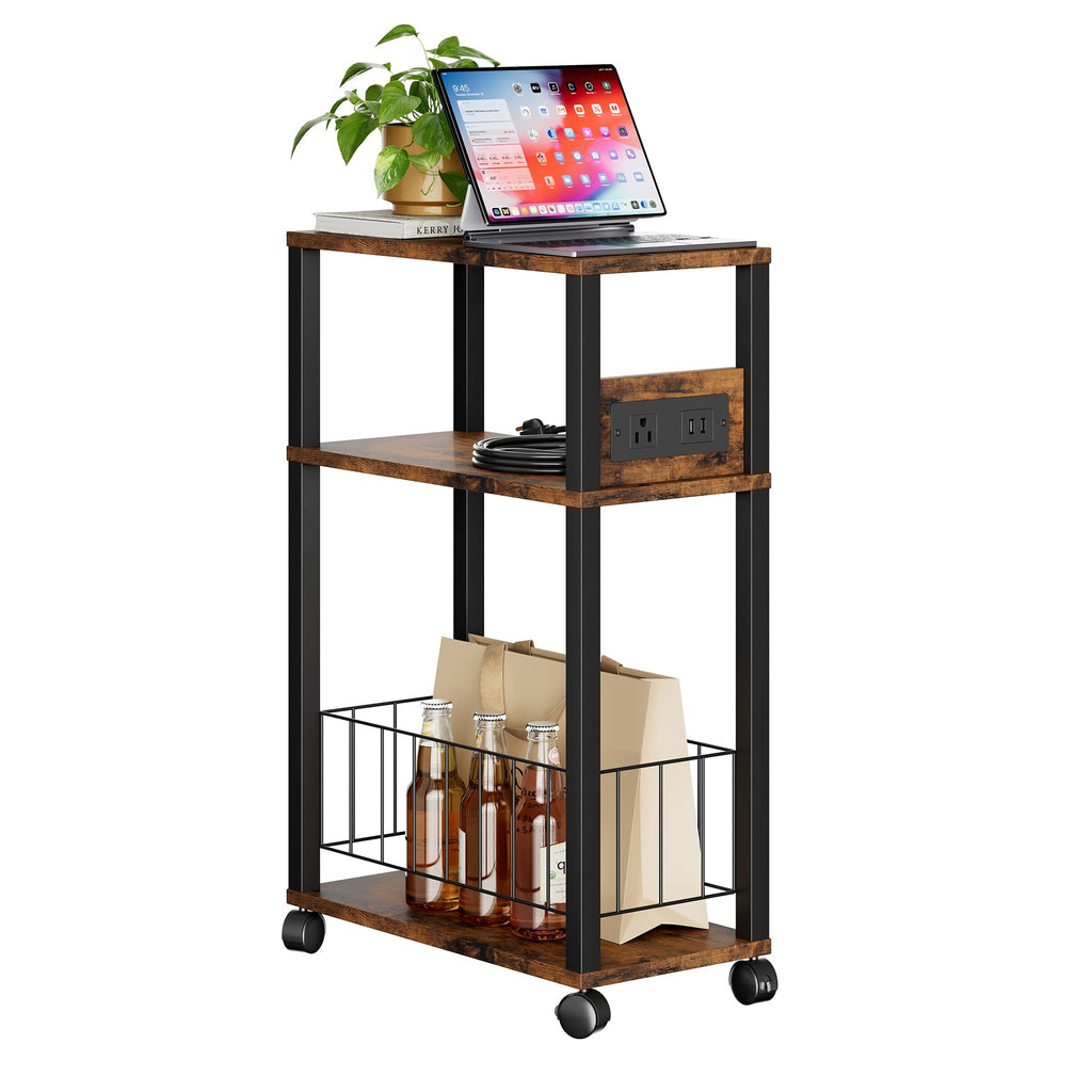 Rolling Side Table with Wheels M89135