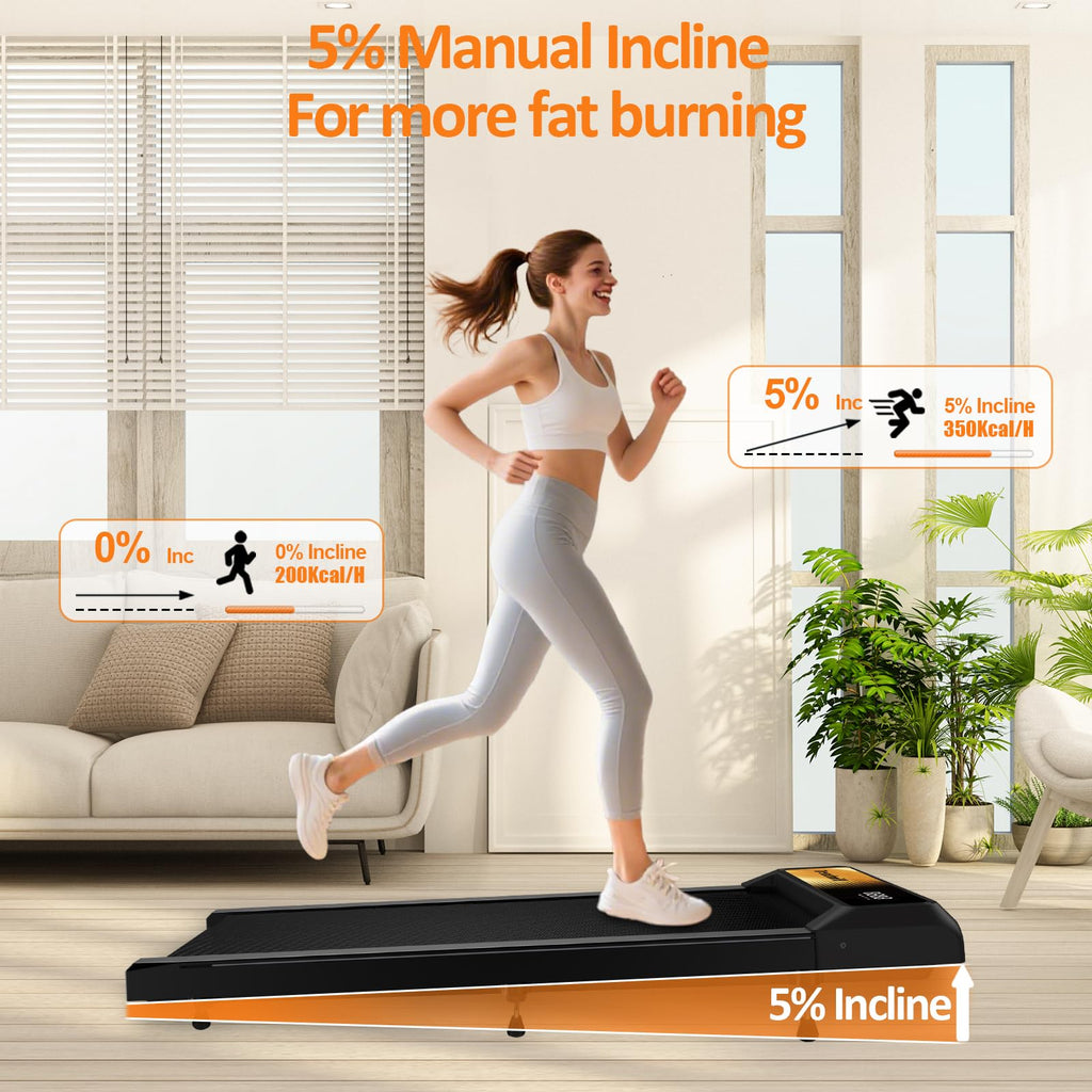 2.5HP Incline Walking Pad Treadmill with Remote L5996