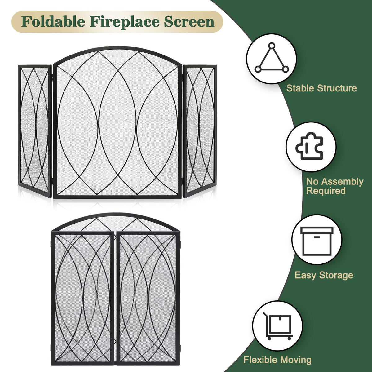 Wrought Iron Fireplace Screen C756313
