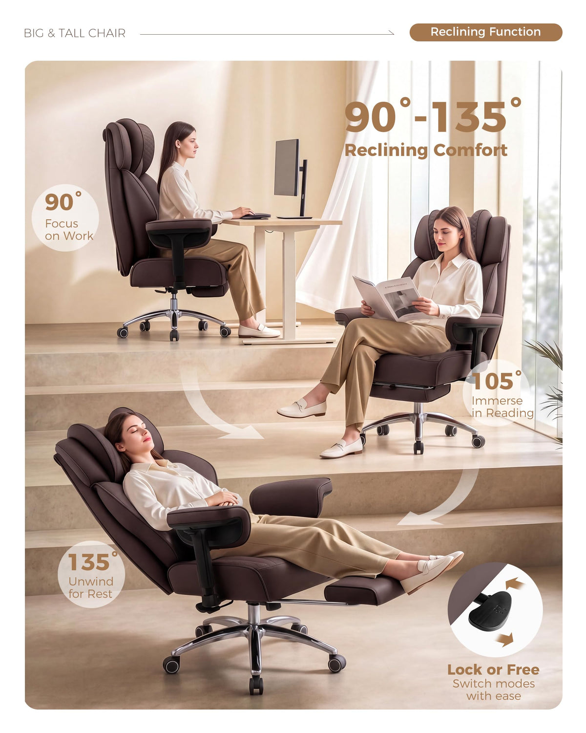 Big and Tall Ergonomic Office Chair Q50153