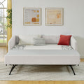 Twin Size Upholstery Daybed with Trundle and Vertical Stripes G64987