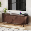 55 Inch Mid Century Modern TV Stand with Power Outlet and Adjustable Shelves J470