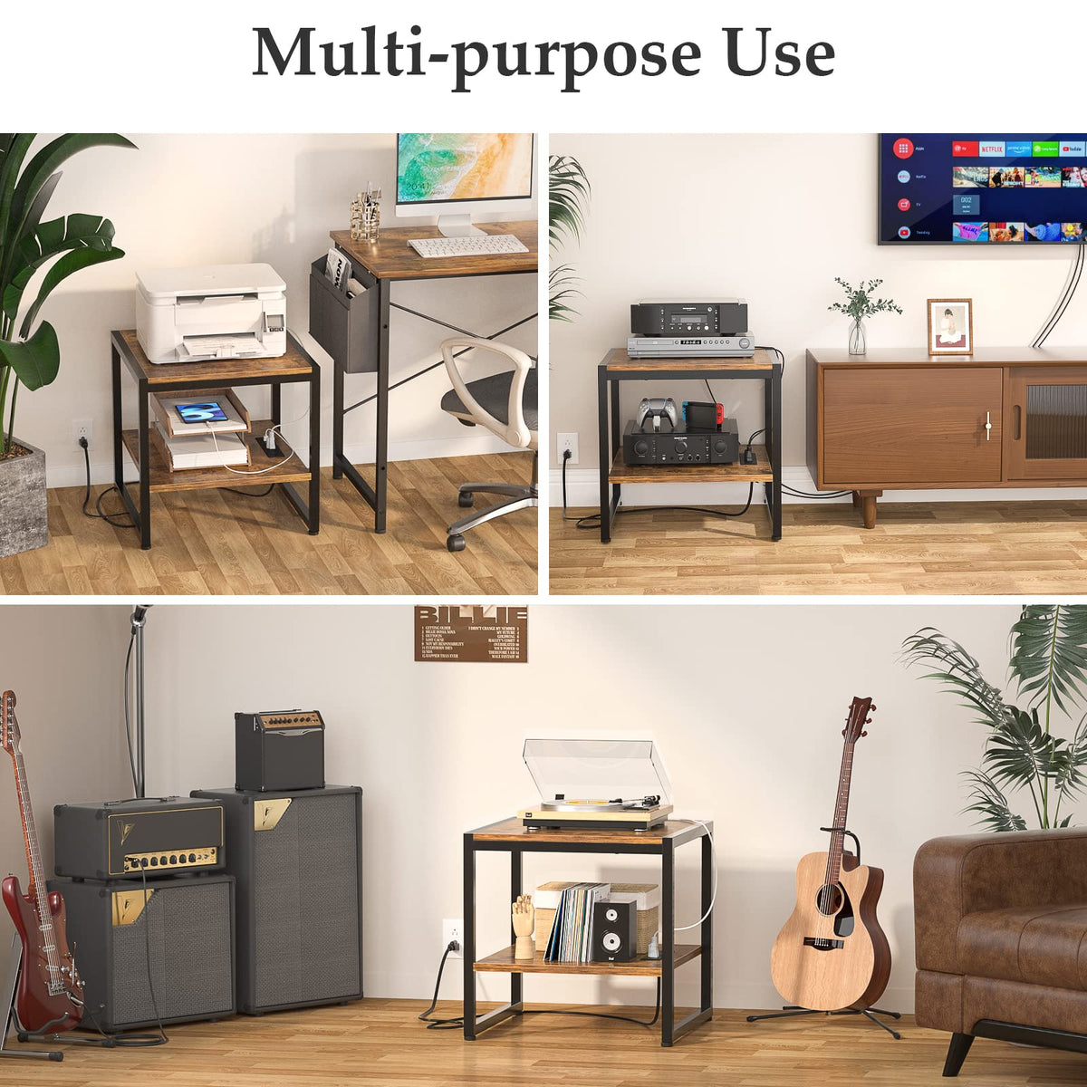 End Table with Charging Station, 2 Pack I187