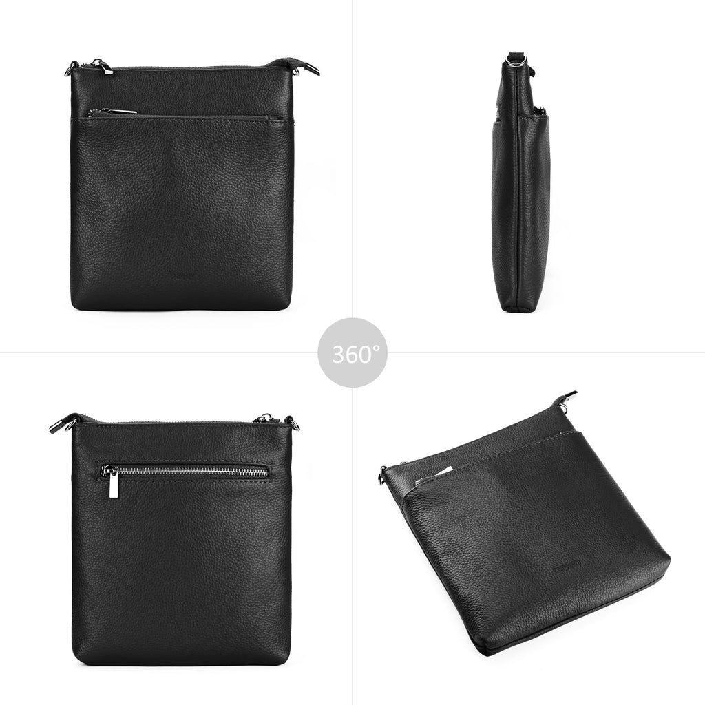 Genuine Leather Crossbody Purses with Adjustable Shoulder Strap P8361