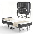 Folding Bed with Mattress, 75" x 38" Twin Size Q7886