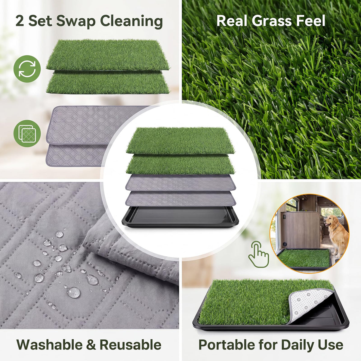 Dog Grass Pad with Tray 30 x 20 in N42197