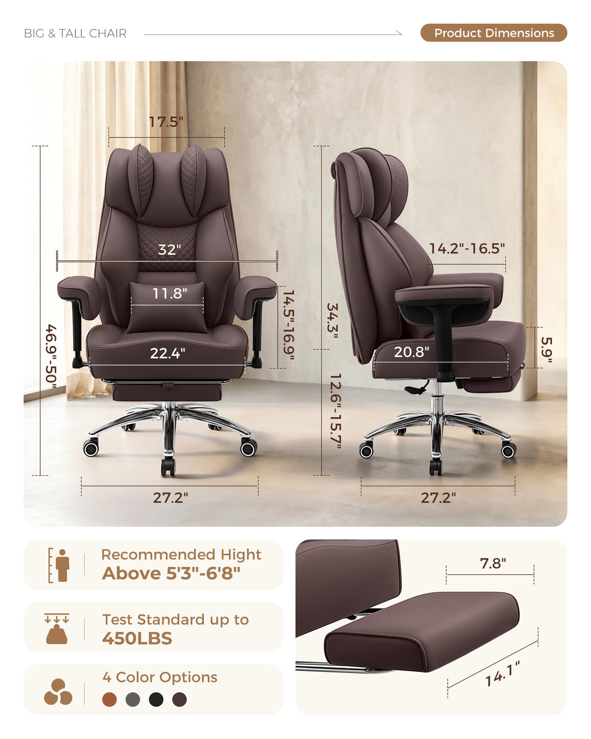 Big and Tall Ergonomic Office Chair Q50153