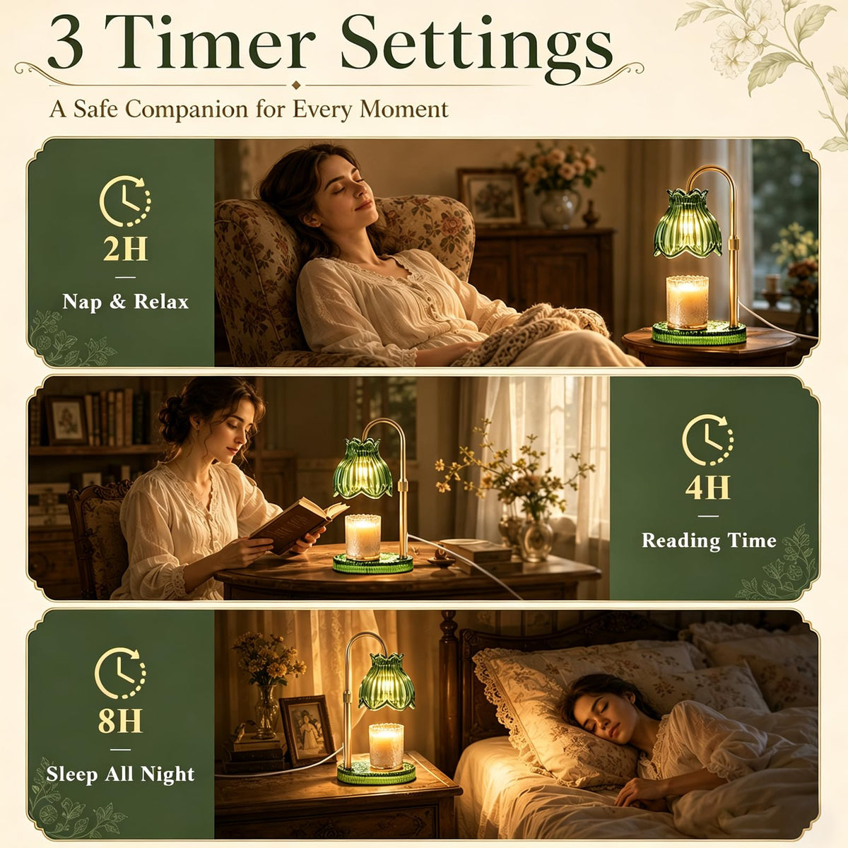 Candle Warmer Lamp with Timer Dimmer S48586