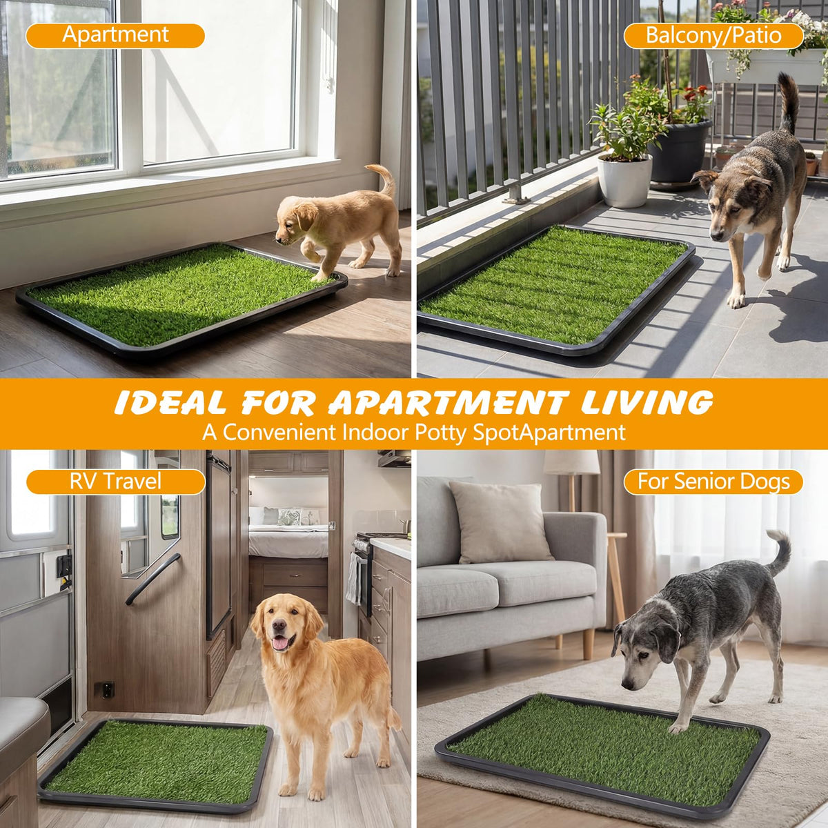 Dog Grass Pad with Tray 30 x 20 in N42197