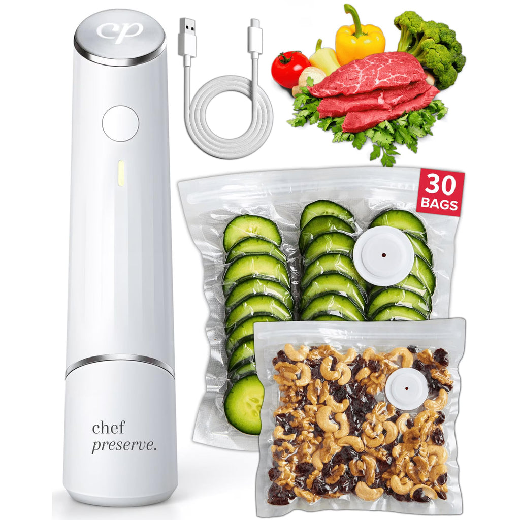 Compact Vacuum Sealer with 30 Reusable Vacuum Bags T7689