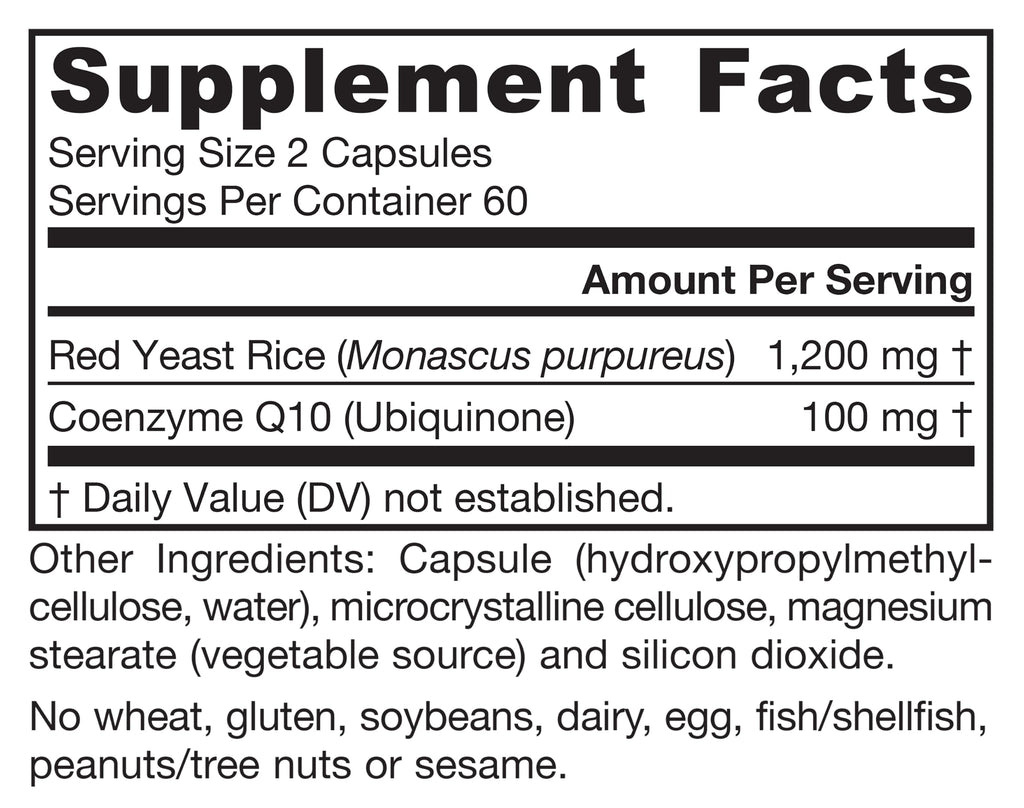 Red Yeast Rice with CoQ10 120 Capsules O480242