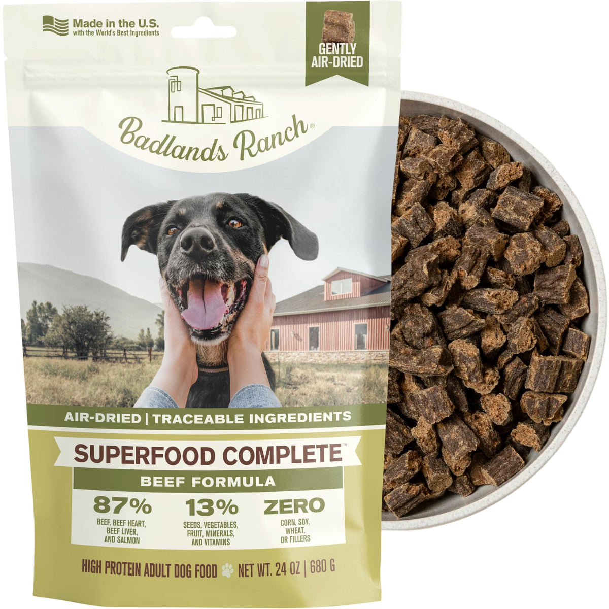 Air-Dried Beef Dog Food 24 oz U8108