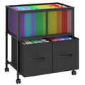 Rolling File Cart with 2 Fabric Drawers B929