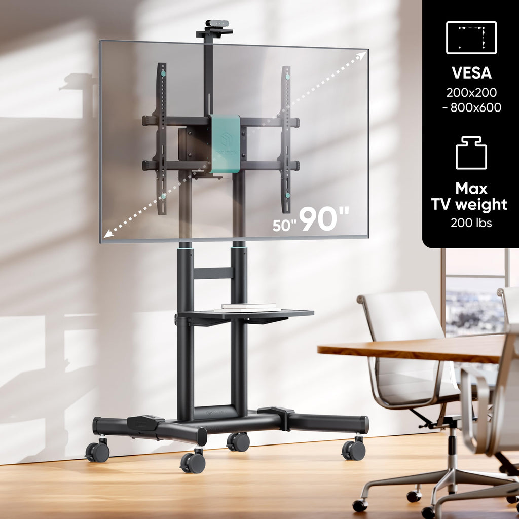 Black Mobile TV Stand 50-90 Inch G889