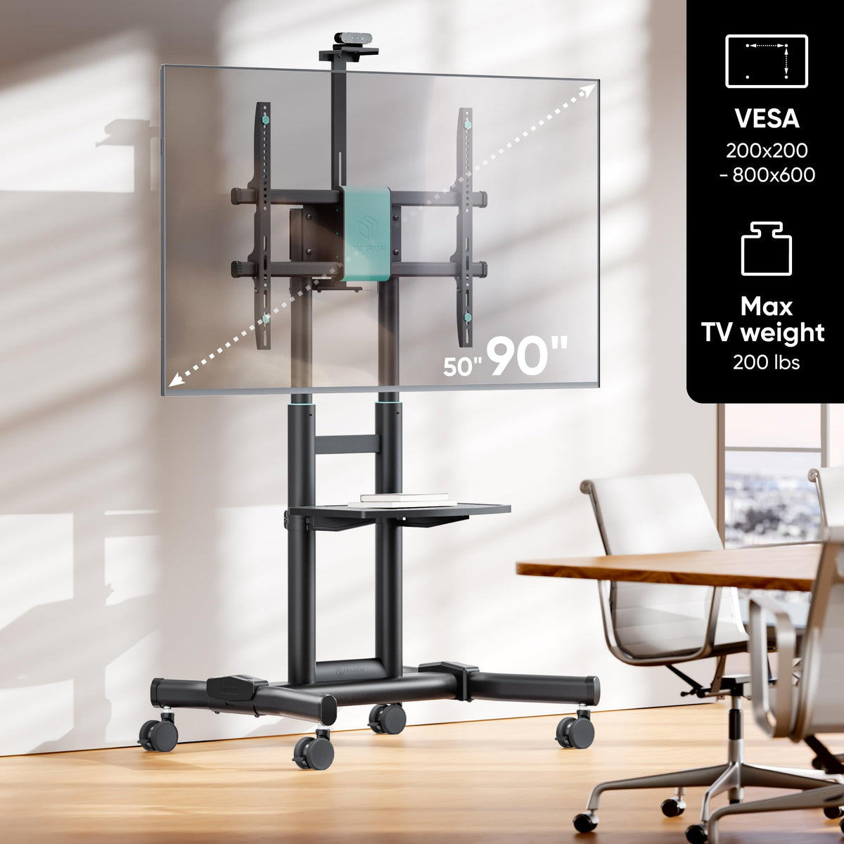 Black Mobile TV Stand 50-90 Inch G889